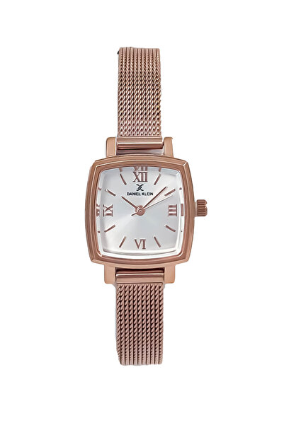 Daniel Klein DKE.1.10844 Hasır Kordon Romen Rakamlı Kare Kadran Kadın Kol Saati