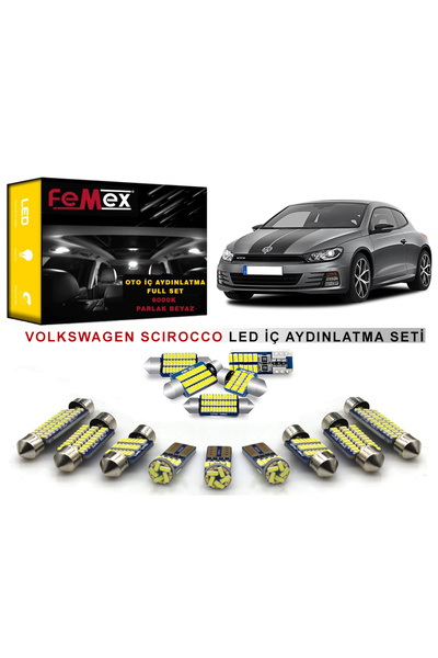 FEMEX Volkswagen Scirocco LED İç Aydınlatma Ampul Seti FEMEX Parlak Beyaz Led