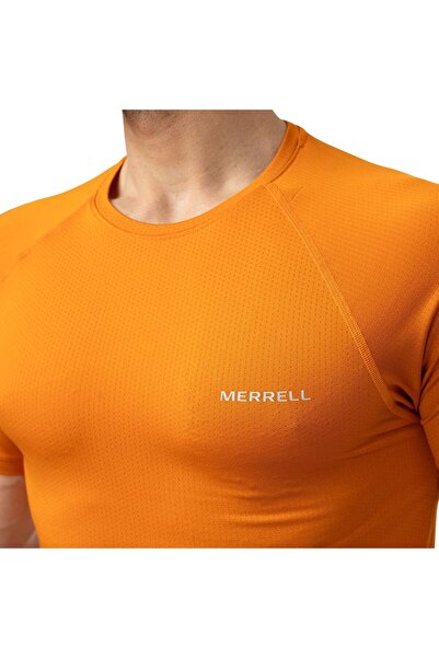 Merrell Tend Men's Orange Running T-Shirt Men's Running T-Shirt M3Tend