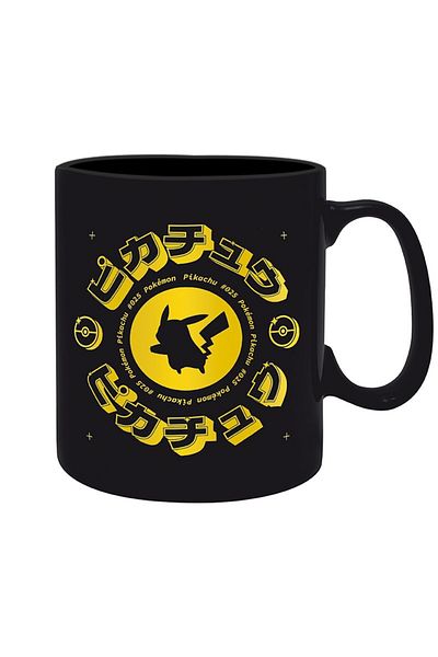 MECKSA pikachu Black Coffee Mug Tea Cup 11 oz