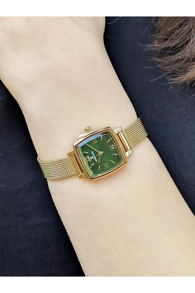 Daniel Klein Dke.1.10844 Straw Cord Roman Numeral Square Dial Women Wrist Watch