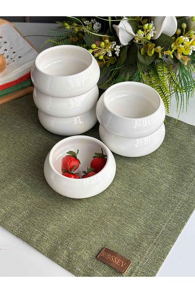 ROSSEV Victus Porcelain Round Bowl Set of 6