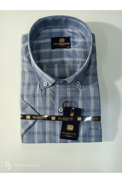 RUBENS GÖMLEK Classic Short Sleeve Single Pocket Shirt