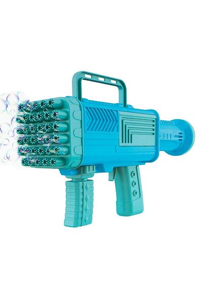 MACVI Pistol baloane de sapun Macvi® cu 34 de gauri, distractie pentru activitati in aer liber, Albastru