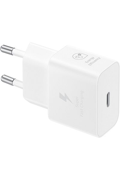Samsung Samsung Mains Charger with USB-C Cable, 25W, 3A, 1 X USB-C, White