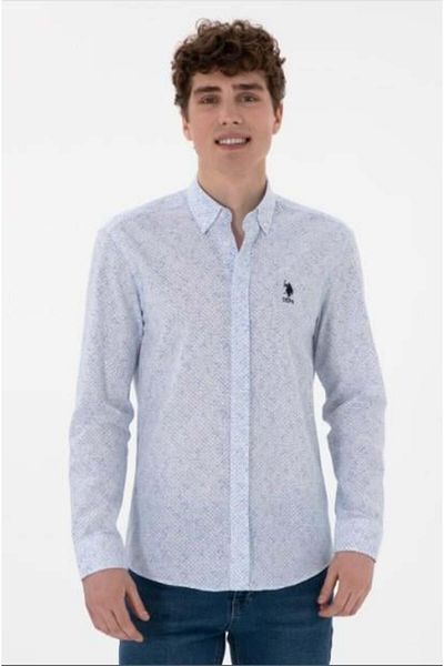 U.S. Polo Assn. Ανδρικό υφαντό πουκάμισο USPA GATA 2108914