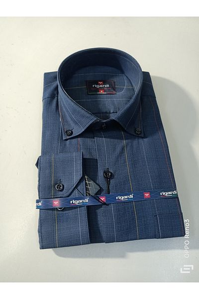 RUBENS GÖMLEK Classic Single Pocket Cotton Longsleeve Shirt