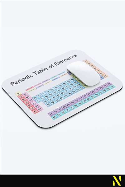 nilizma Ергономична подложка за мишка с мотив от периодичната таблица, с неплъзгаща се основа, за дома и офиса