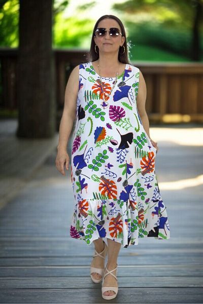 yagmurberen Japanese Sleeveless Skirt with Pockets Bumbums Cotton Viscose Plus Size Dress