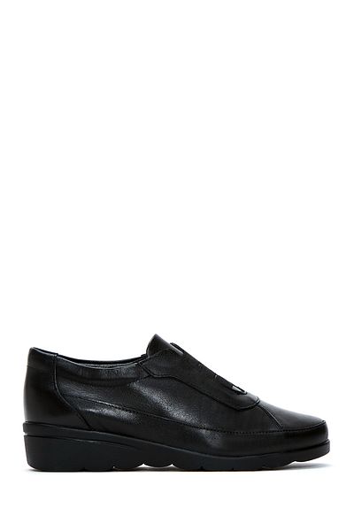 Derimod Women's Black Leather Comfort Shoes 24Wfd 410618