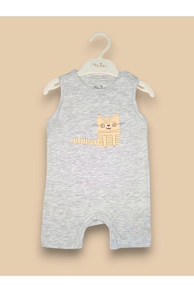 For My Baby Baby Jumpsuit Summer Half Snap Combed Cotton Barbatöz