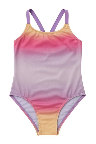Katia&Bony Girl's Unicorn Back Detailed Swimsuit Multicolored