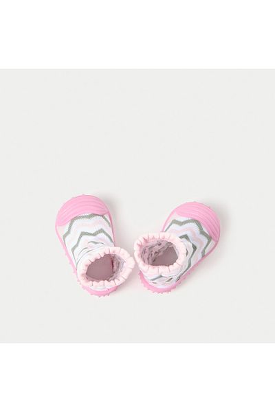 Juniors Chevron Print Sneaker Booties