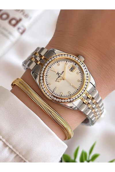 Daniel Klein Steel Cord 3 Atm Water Resistant Special Design Women Wristwatch+Bracelet Vs.Blkt.0231