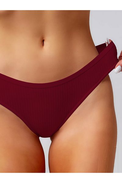 MİSTİRİK Chiloți cu nervuri din țesătură moale model Taranto Culoare Bordeaux