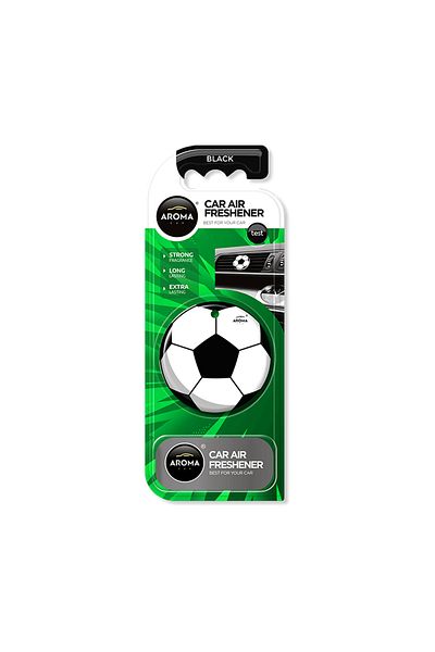 Aroma Car Air Freshener Black Football Design - Long Lasting, Natural Fragrance, No Power Needed