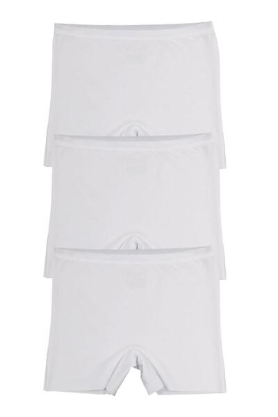 Nicoletta Γυναικεία γυναικεία σλιπ μπόξερ χωρίς ραφή με λέιζερ 3 πακέτο ψηλόμεσο πολυεστέρα ΛΕΥΚΟ