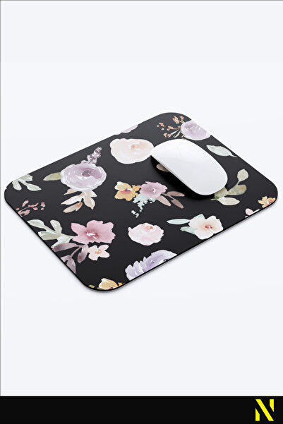 nilizma Цветна ергономична подложка за мишка с цветен мотив и неплъзгаща се основа за дома и офиса
