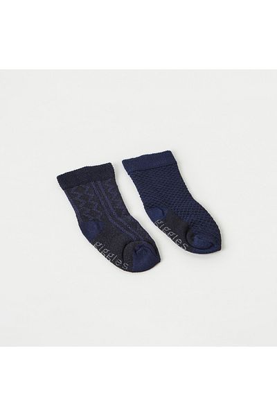 giggles Jacquard Ankle Length Socks - Set of 2