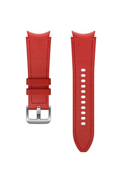Samsung Samsung Hybrid Leather Band for Galaxy Watch4 Classic, 20mm M/L, Red