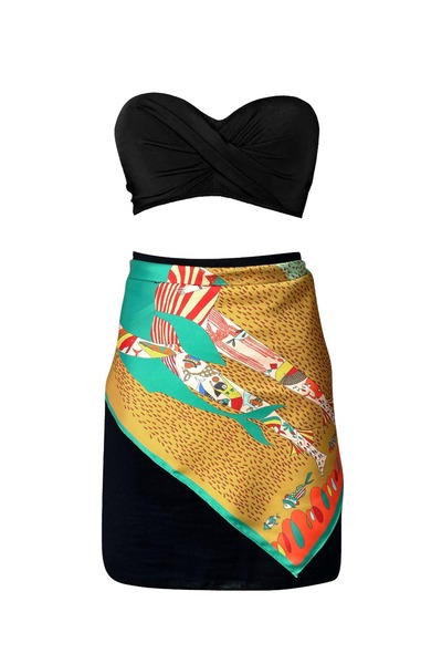 Bolder Nil Foulard Mint&Gold Foulard Scarf