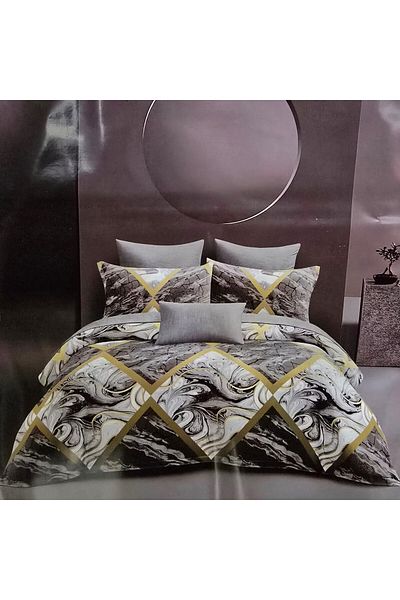 Kotonia Home Lenjerie intimă fină din satin cu elastic, XXL - Model geometric, 4 bucăți, Talo, 13