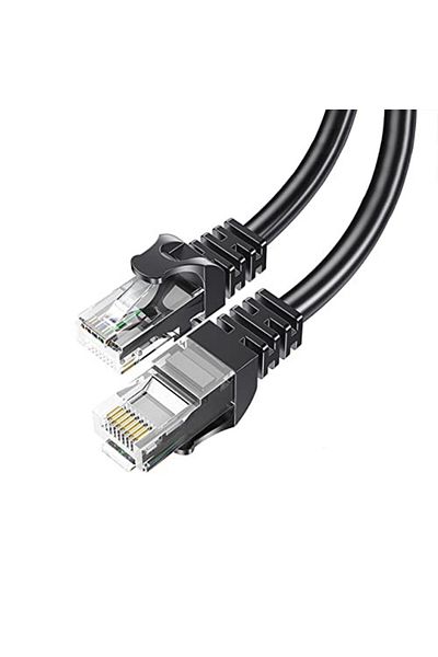 PUTOAHAO Cat6 Ethernet cable, fiber optic, black, 1.5 m