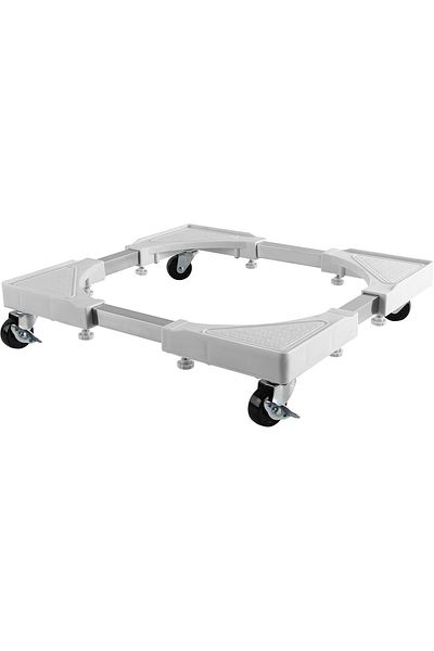 rexa Adjustable Moving Washing Machine And Refrigerator Stand Black/silver 40.0cm