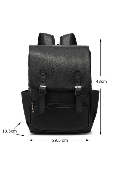 Versatyx Multifunctional Laptop & Travel Backpack, Vegan Leather Exterior, Multiple Pockets