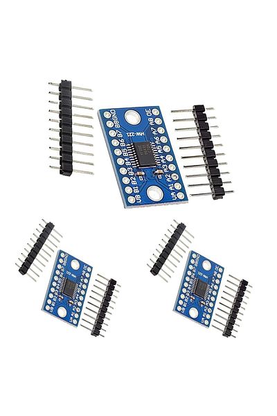 10Gtek Set de 3 module de conversie a nivelului logic cu 8 canale Txs0108e, metal, albastru/negru, 26,6 x 16,4 mm