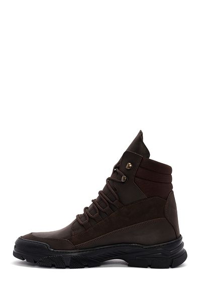 Derimod Brown Nubuck Leather Men's Outdoor Boots - Lace-up, 24wfd6609v3