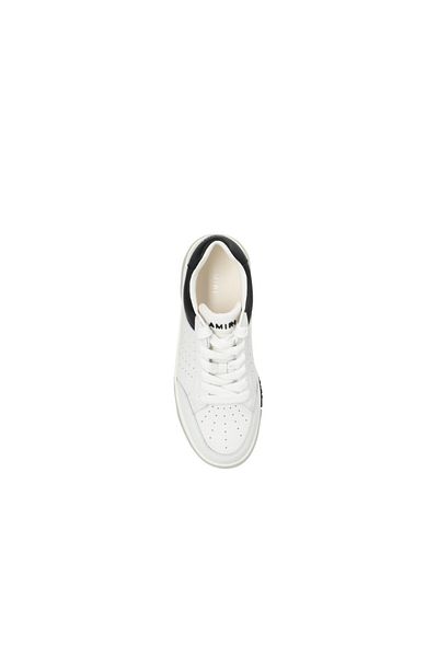 Amiri Black and White Logo Detailed Men's Leather Sneaker