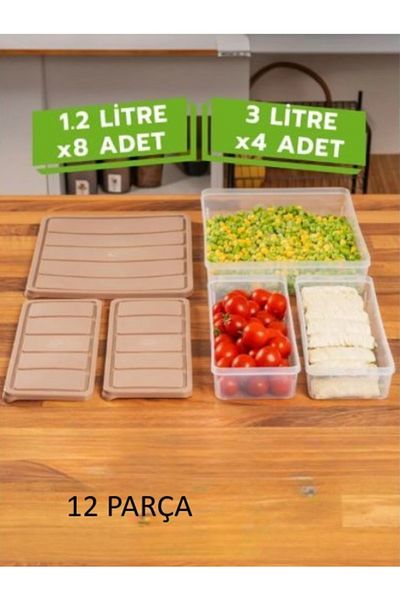 Elista Vacuum Silicone Lid Freezer Microwave Suitable Food Storage Container Set of 12