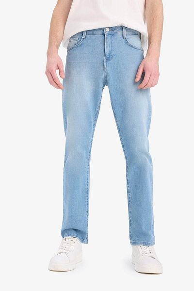 DeFacto E2734 Blue Sergio Regular Fit Normal Waist Pipe Leg Jean Pants