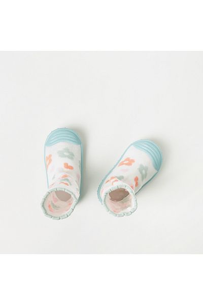 Juniors All-Over Floral Print Sneaker Booties