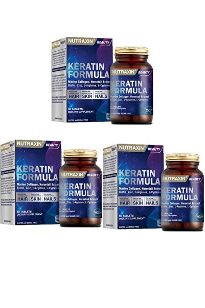 Nutraxin Keratin Formula 60 Tablet 3 Adet