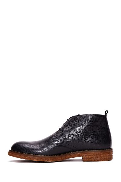 Derimod Men's Black Lace-Up Leather Casual Boots 24Wfd6010Ft