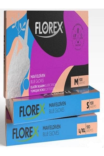 Reflex Florex Gloves Tpe Blue / L 1 Pack of 100
