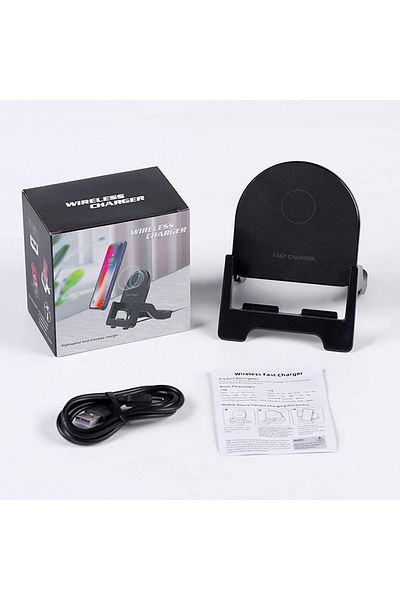 Vou tiger Stație de încărcare cu suport detașabil pentru iPhone Vou tiger, LED, plastic/silicon, negru, 15 W