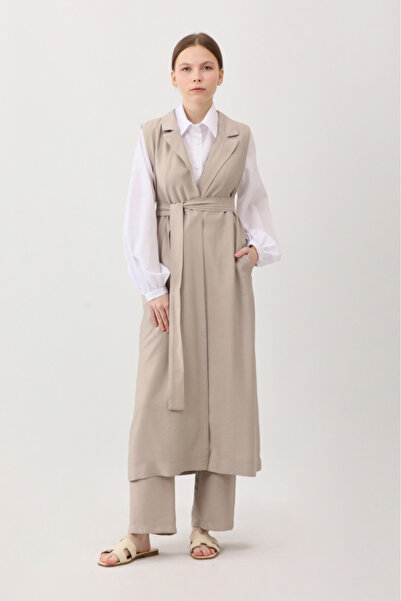 ZÜLAYS Yelekli Pantolon Takım Taş