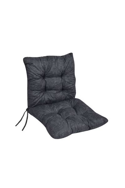 bebelyno Chair cushion with backrest, Anthracite Grey, foam filling, fastening system, 50x100 cm