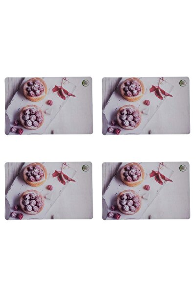 PUFO Set de tacâmuri, model Pufo Sweet Raspberry, 4 piese, 44 x 29 cm