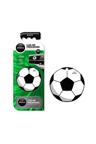 Aroma Car Air Freshener Black Football Design - Long Lasting, Natural Fragrance, No Power Needed