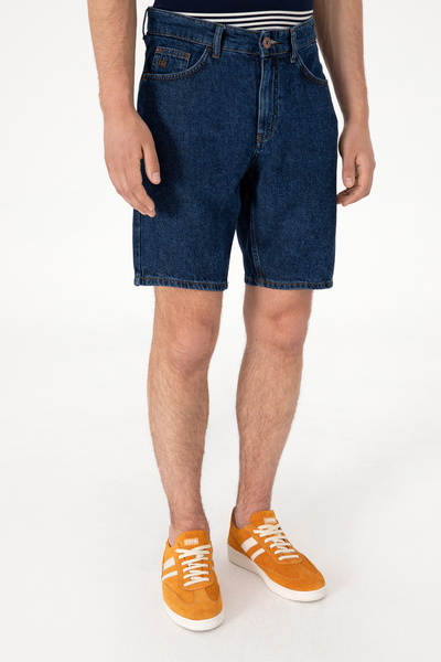 U.S. Polo Assn. Men's Dark Blue Jean Shorts 50304382-Dn0023