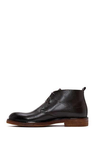 Derimod Men's Brown Lace-Up Leather Casual Boots 24Wfd6010Ft