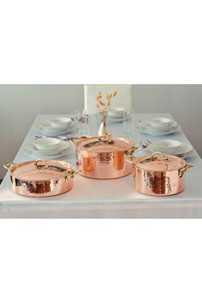 Bakır Concept Bakır Kalın Modern Tencere Seti