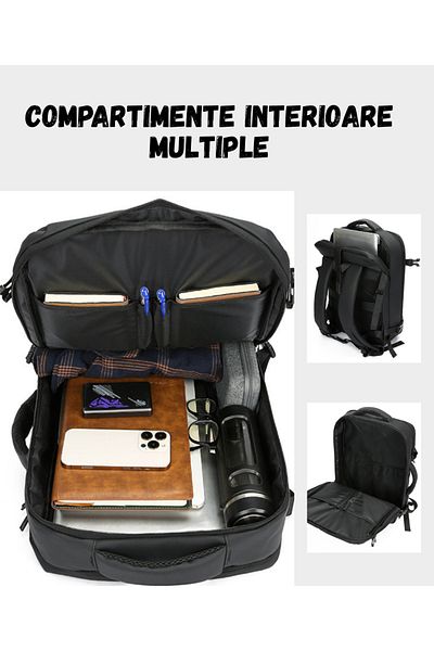 Versatyx Travel Backpack, Waterproof, Usb Port, Multi-pocket, Airline Cabin Compatible