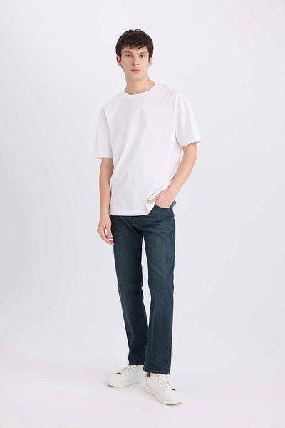 DeFacto E5393 Indigo Sergio Regular Fit Normal Waist Pipe Leg Jean Pants