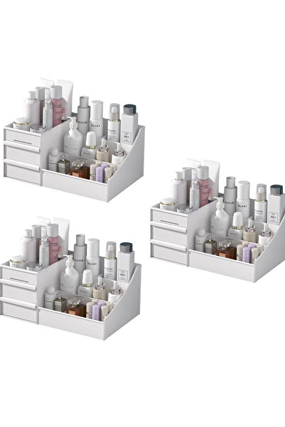 Choice صندوق تخزين مستحضرات التجميل الصيني الجديد المكون من 9 صناديق، 3 قطع ب...