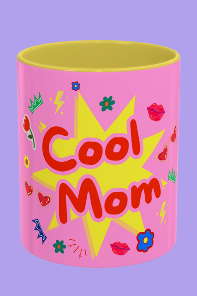 Midas Design كوب بتصميم بورسلين بتصميم Cool Mom للأمهات